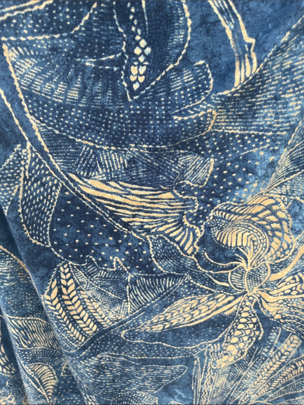 Ralph Lauren Navy Floral Batik Print Cowl Neck Dress size small - Picture 3 of 3